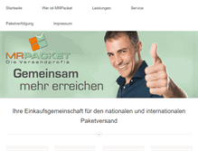 Tablet Screenshot of mrpacket.de